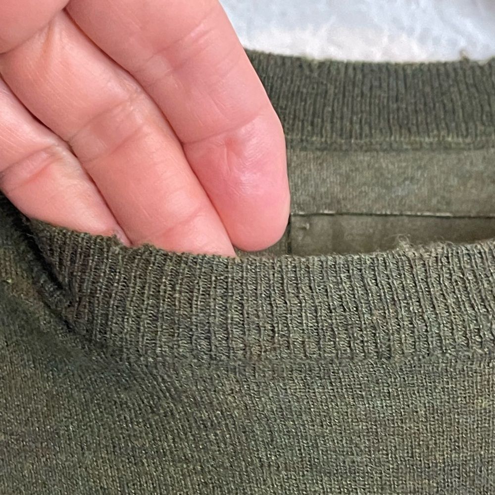 Zadig & Voltaire Cashmere Sweater with military color and crystals. NTW. Small - Picture 9 of 11